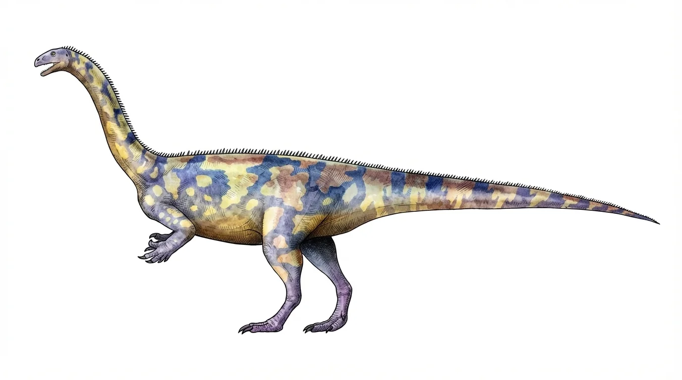 Ilustración paleontológica de Sarahsaurus