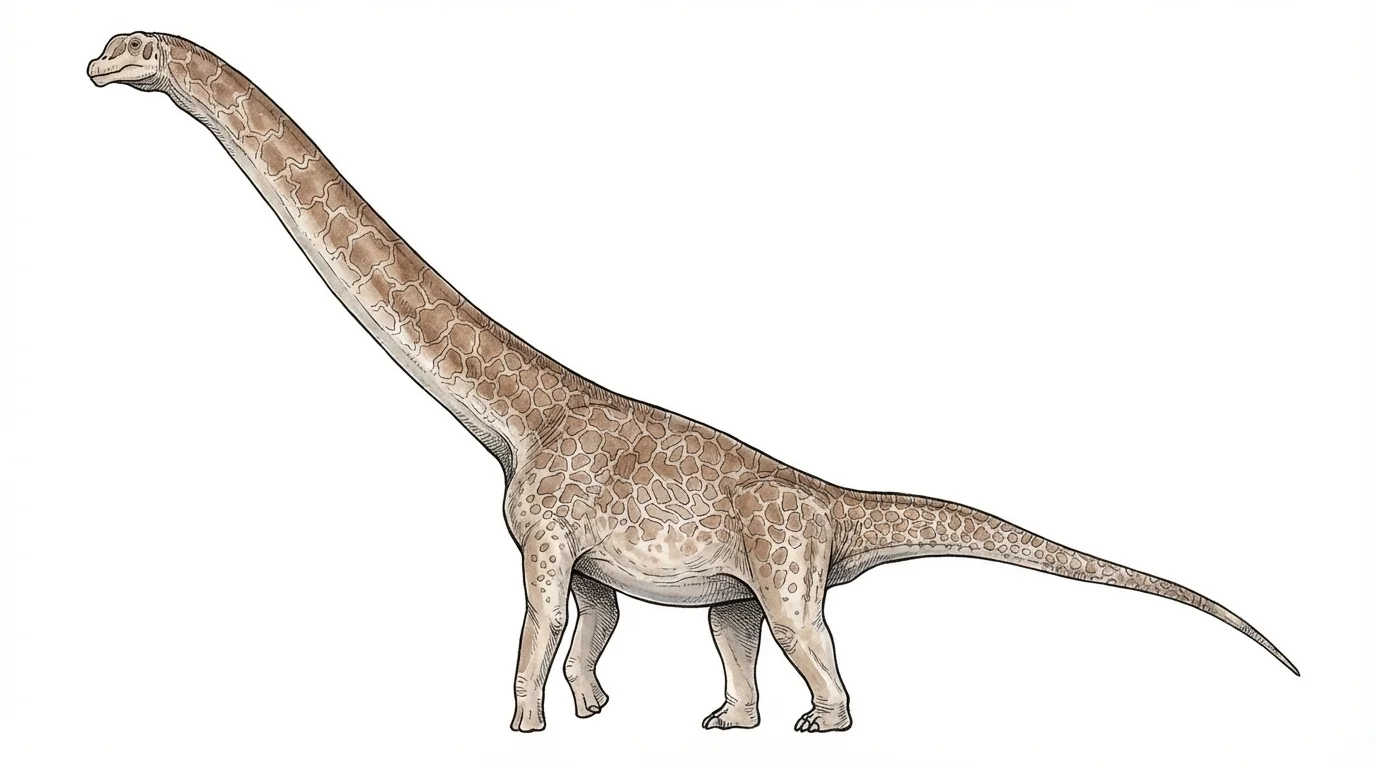 Ilustración paleontológica de Sarmientosaurus