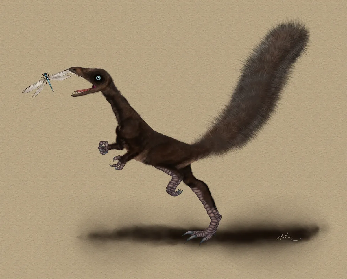 Ilustración paleontológica de Sciurumimus