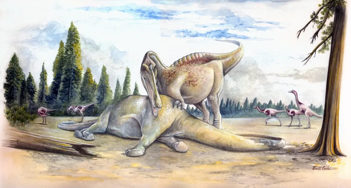 Ilustración paleontológica de Siamosaurus