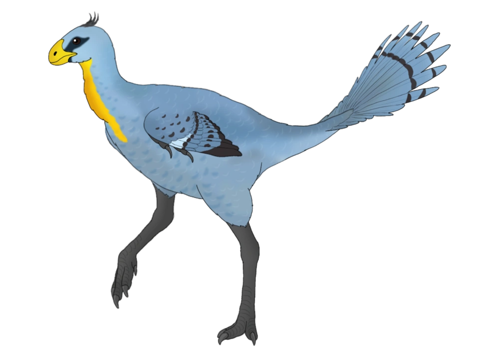 Ilustración paleontológica de Similicaudipteryx