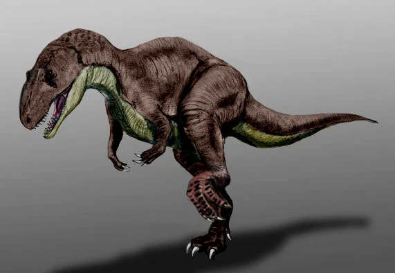 Ilustración paleontológica de Sinraptor