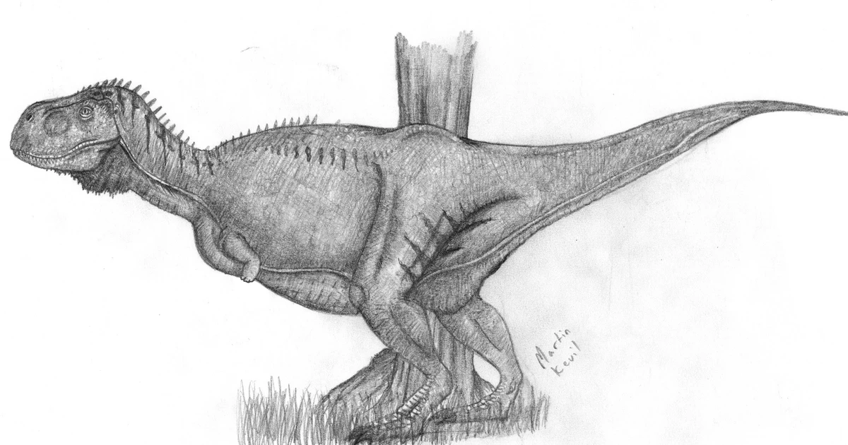Ilustración paleontológica de Skorpiovenator