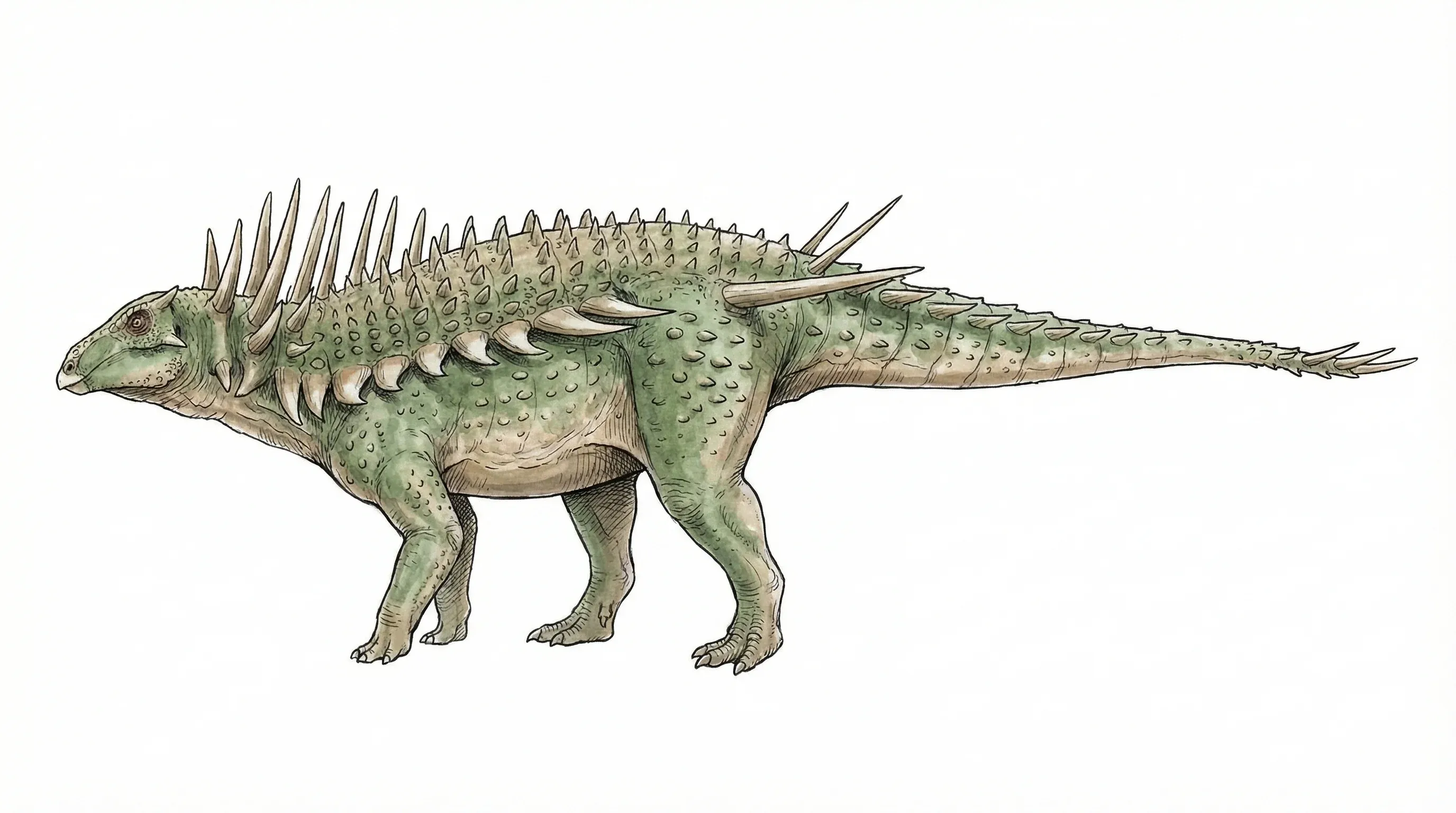 Ilustración paleontológica de Spicomellus