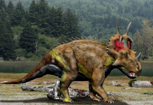Ilustración paleontológica de Spinops