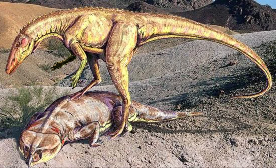 Ilustración paleontológica de Staurikosaurus
