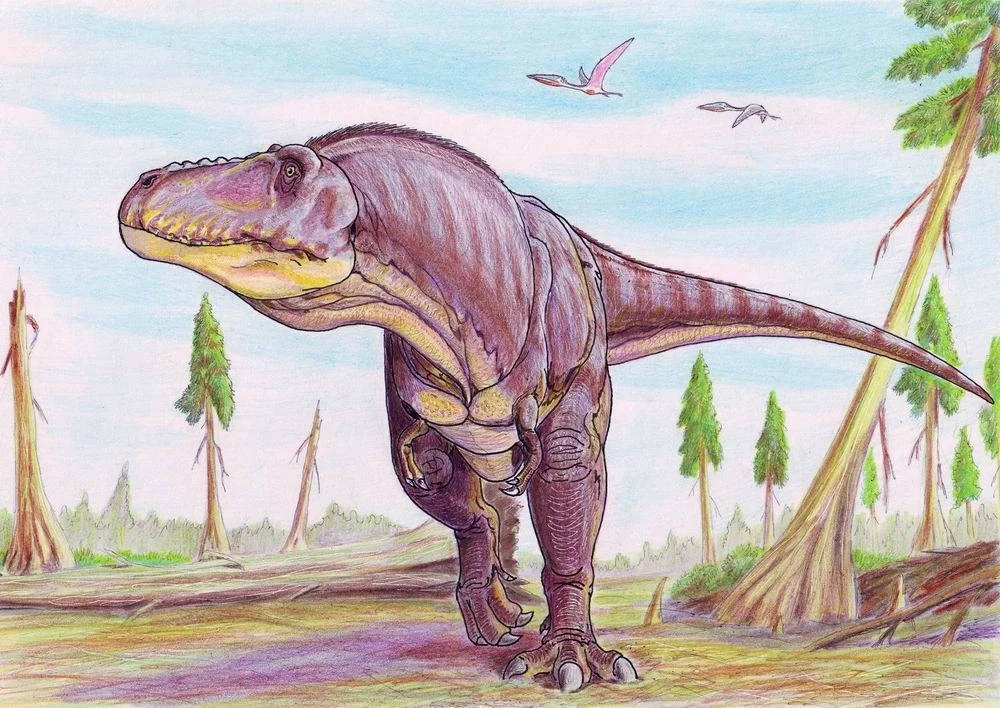 Ilustración paleontológica de Tarbosaurus