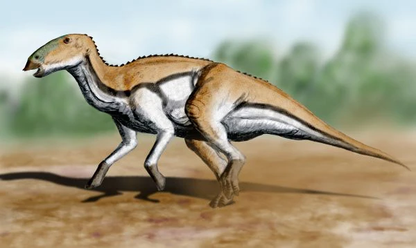 Ilustración paleontológica de Tethyshadros