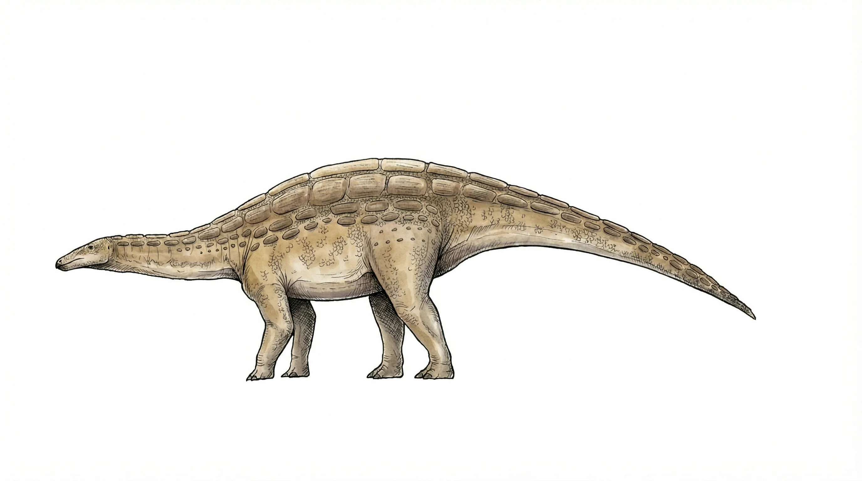 Ilustración paleontológica de Thyreosaurus