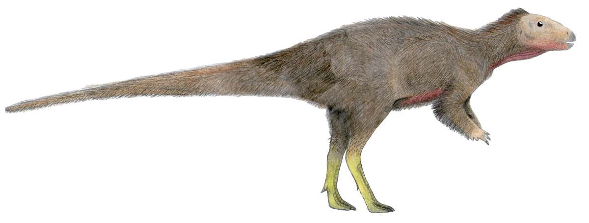 Ilustración paleontológica de Trinisaura