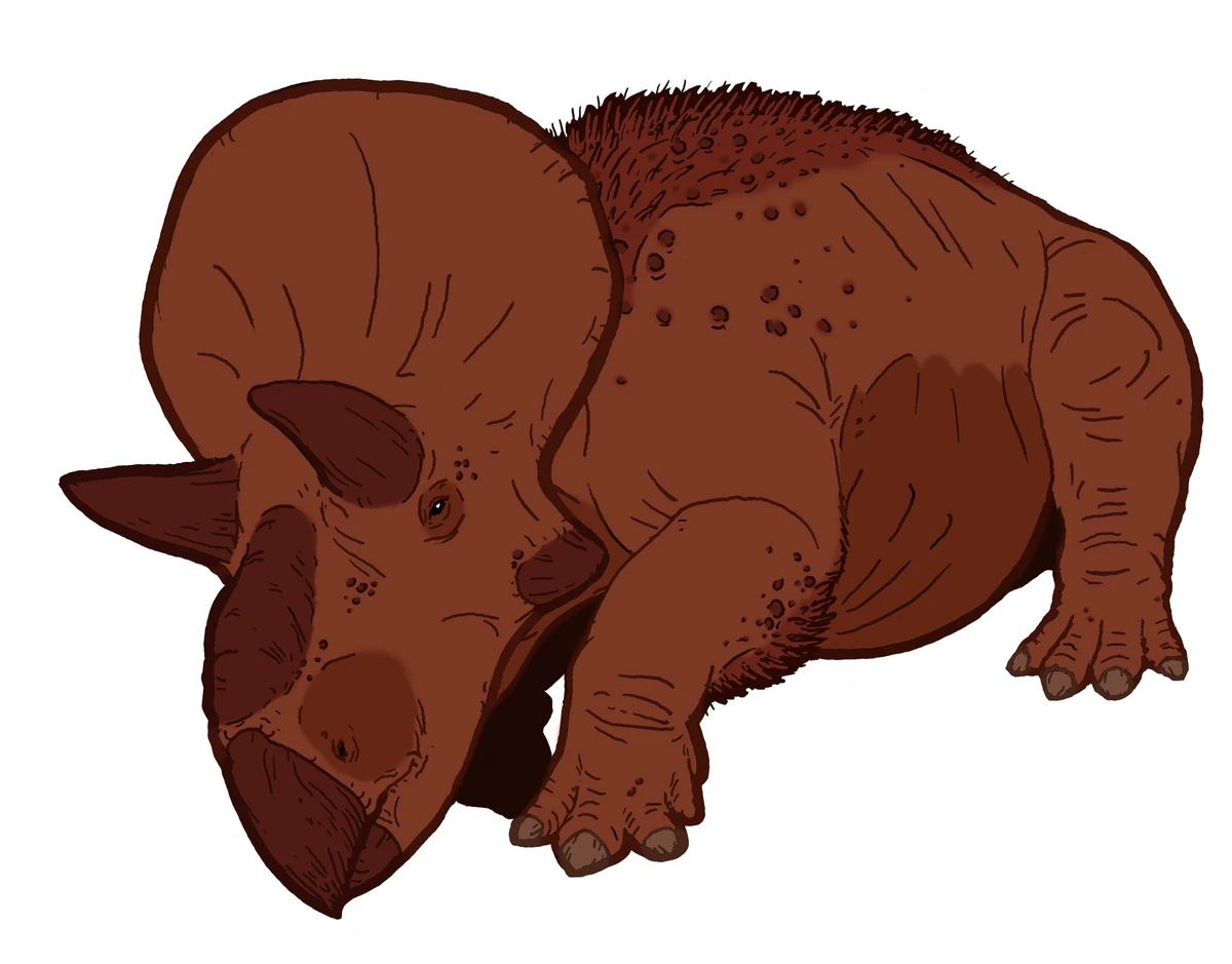 Ilustración paleontológica de Turanoceratops