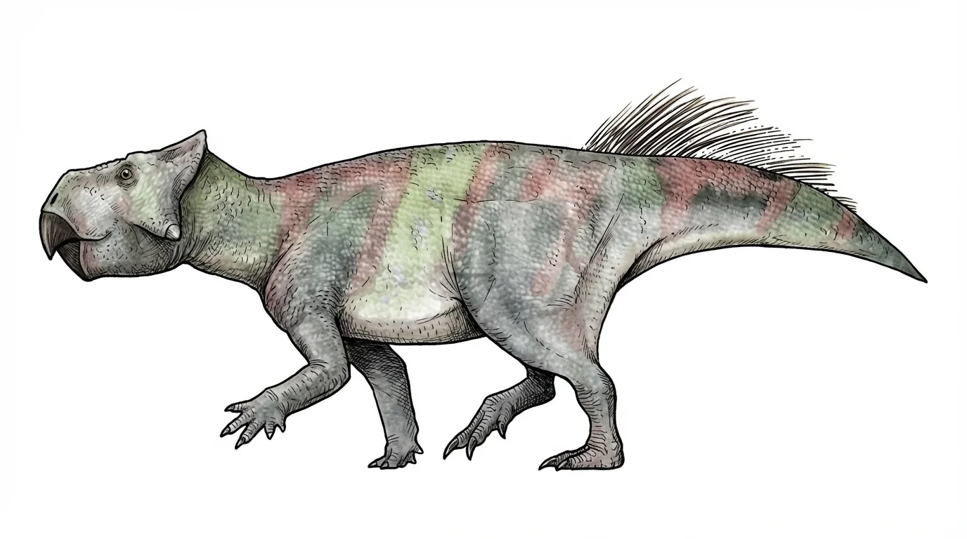 Ilustración paleontológica de Unescoceratops