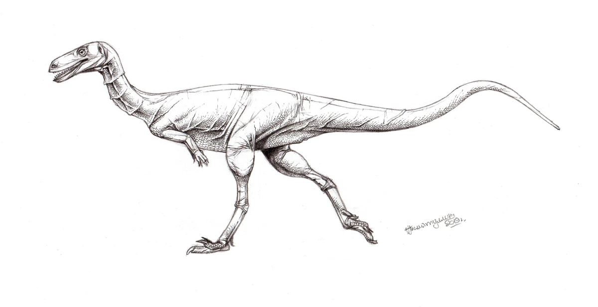 Ilustración paleontológica de Vespersaurus