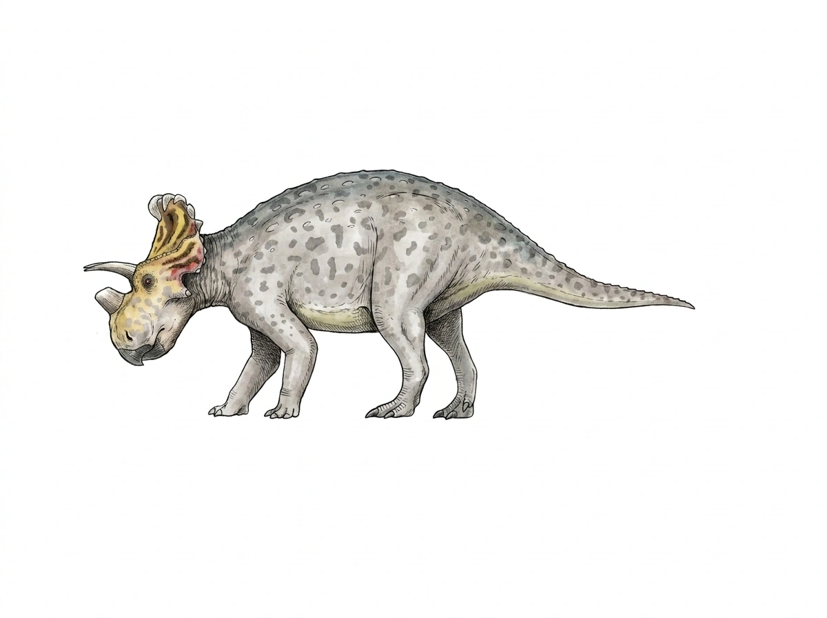 Ilustración paleontológica de Wendiceratops