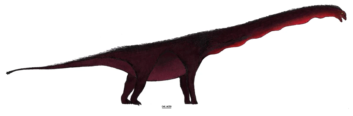 Ilustración paleontológica de Xinjiangtitan