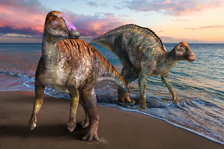 Ilustración paleontológica de Yamatosaurus