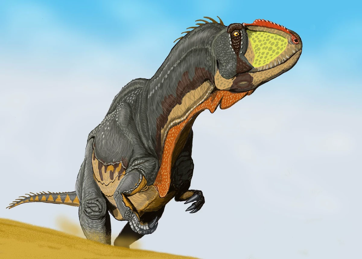 Ilustración paleontológica de Yangchuanosaurus