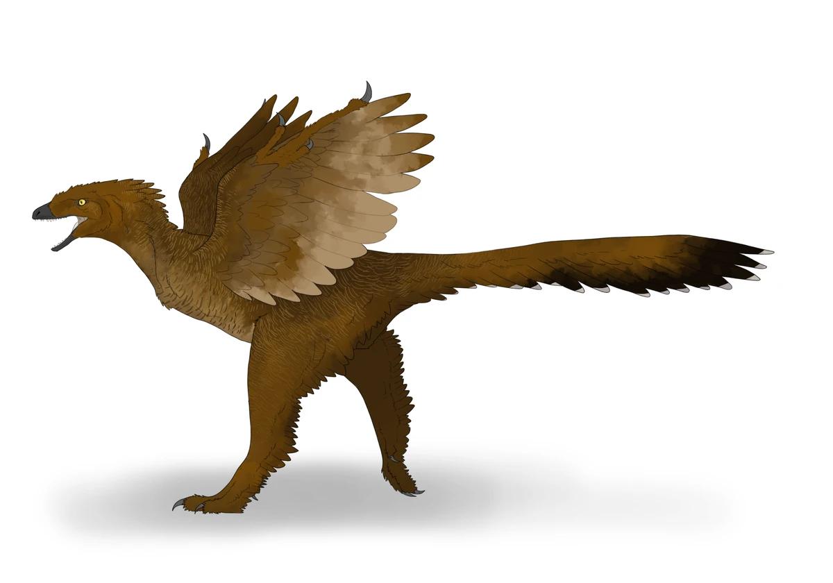 Ilustración paleontológica de Yixianosaurus