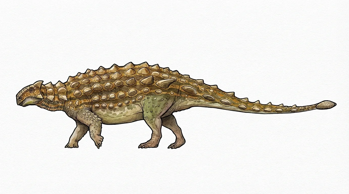 Ilustración paleontológica de Zaraapelta